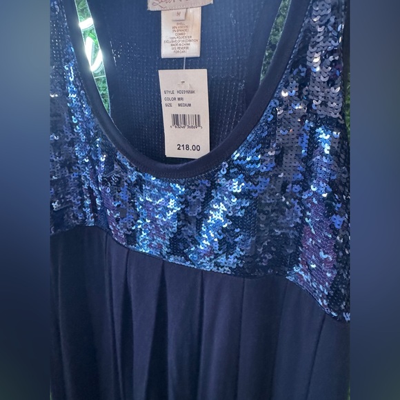 LaRok baby doll blue sequin dress - Picture 2 of 7